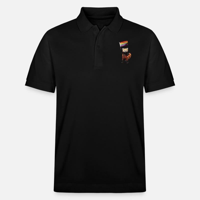 Roter Panda - Stanley/Stella Unisex Bio-Poloshirt PREPSTER - Schwarz