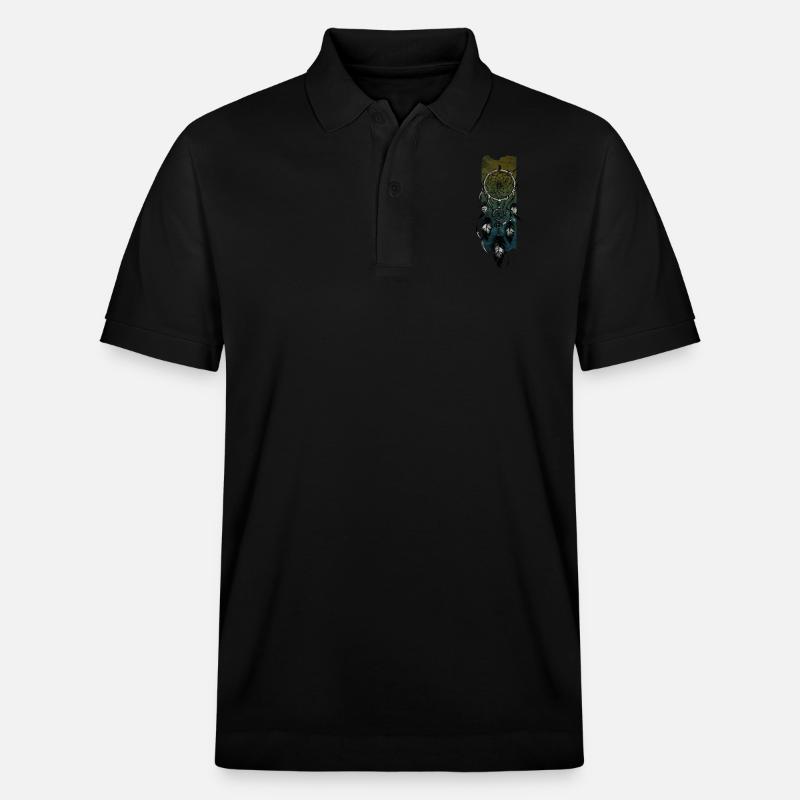 Himmlischer Wächter: Traumfänger-Träumerei - Stanley/Stella Unisex Bio-Poloshirt PREPSTER - Schwarz