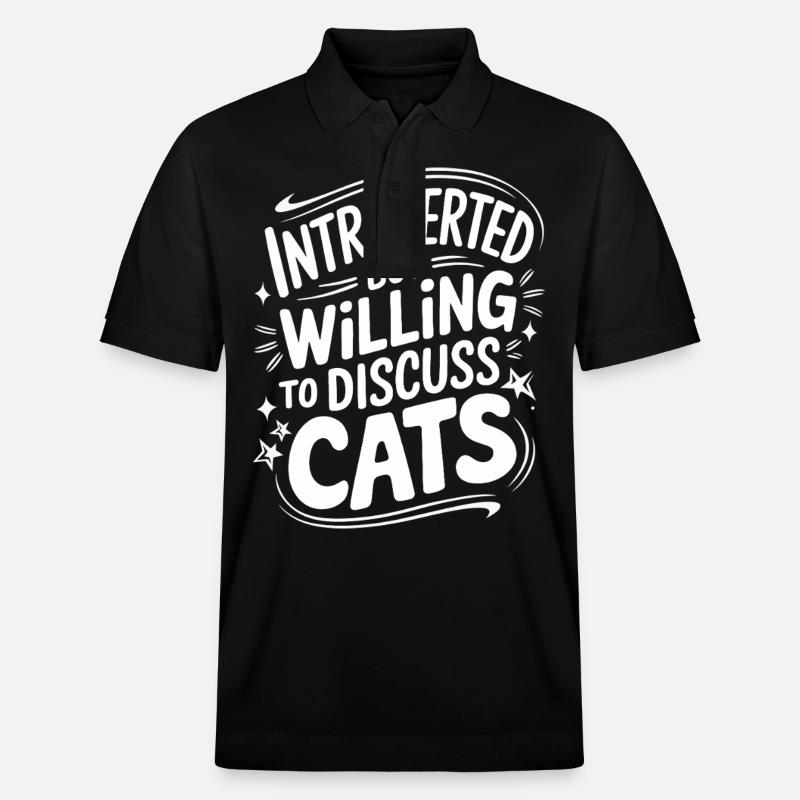 Introvert, antisocial, introvert - Stanley/Stella Unisex Organic Polo Shirt PREPSTER - black
