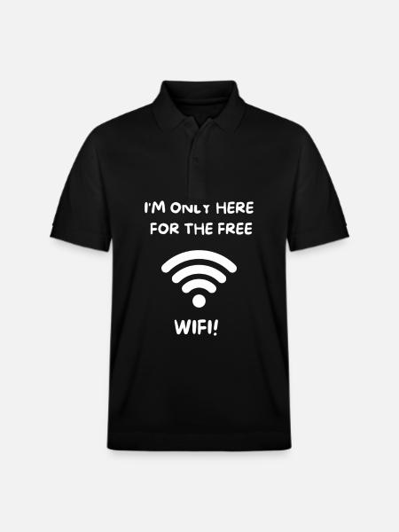 FREE WIFI 2 0 - Stanley/Stella Unisex Bio-Poloshirt PREPSTER - Schwarz