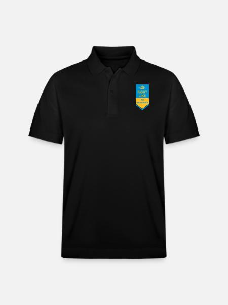 fight like ukrainians quote - Stanley/Stella Unisex Organic Polo Shirt PREPSTER - black