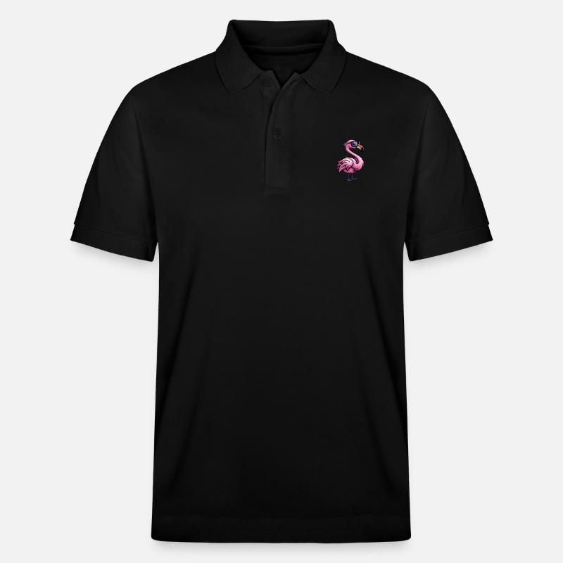 Flamingo Cool Tier - Stanley/Stella Unisex Bio-Poloshirt PREPSTER - Schwarz
