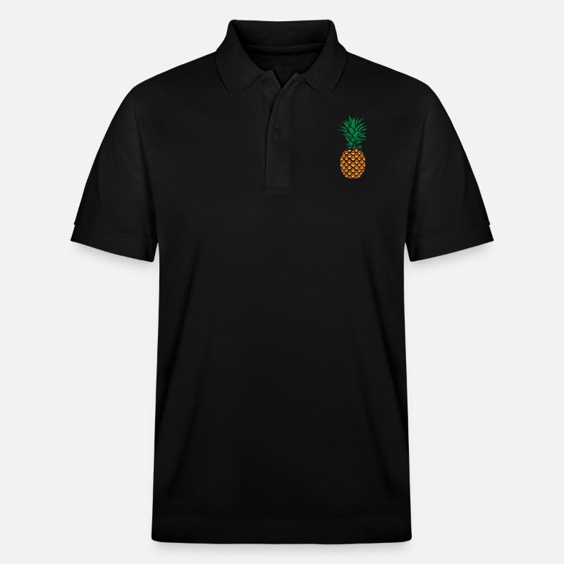 Pineapple (Geometric Style) - Stanley/Stella Unisex Bio-Poloshirt PREPSTER - Schwarz