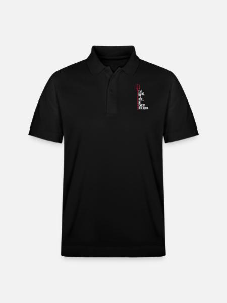 in going to hell - Stanley/Stella Unisex Organic Polo Shirt PREPSTER - black