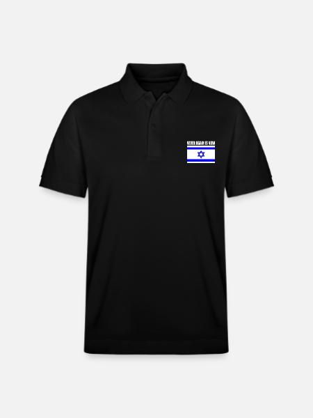 Never again is now - Stanley/Stella Unisex Organic Polo Shirt PREPSTER - black