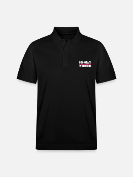 demokratie verteidigen - Stanley/Stella Unisex Bio-Poloshirt PREPSTER - Schwarz