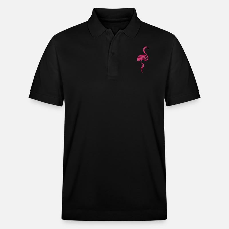 Flamingo Geschenk - Stanley/Stella Unisex Bio-Poloshirt PREPSTER - Schwarz
