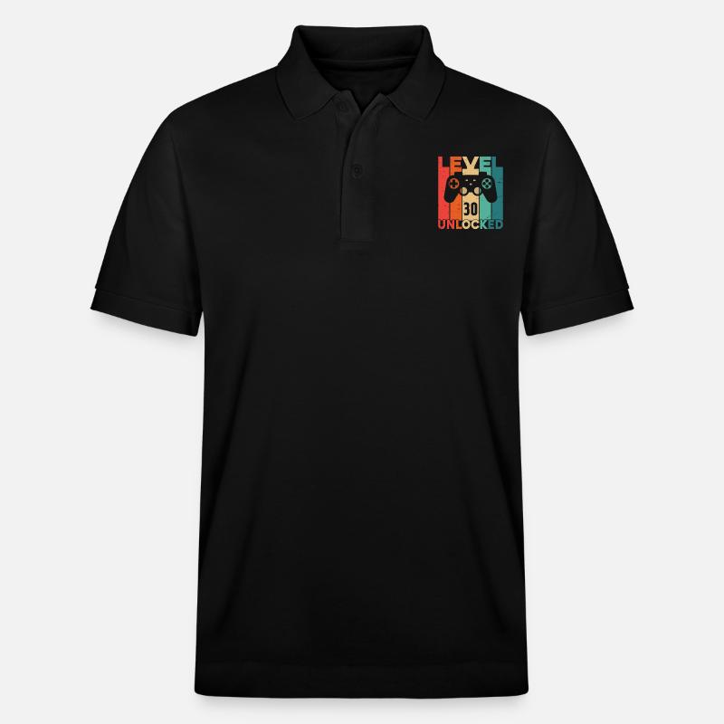 Level 30 freigeschaltet - Stanley/Stella Unisex Bio-Poloshirt PREPSTER - Schwarz