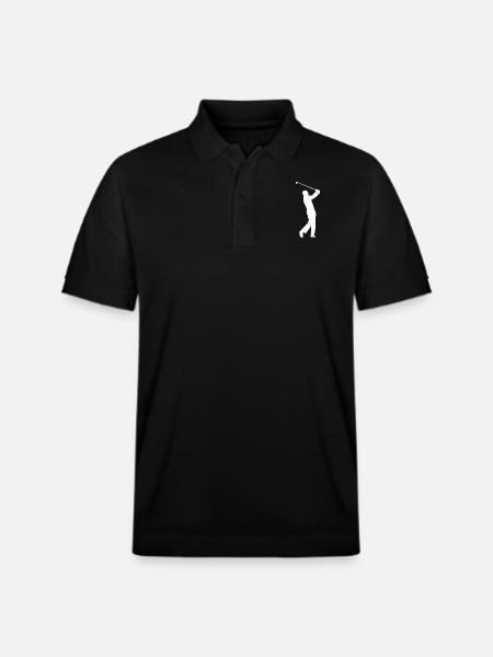 Golf Golfer Golfer Golf Course - Stanley/Stella Unisex Organic Polo Shirt PREPSTER - black