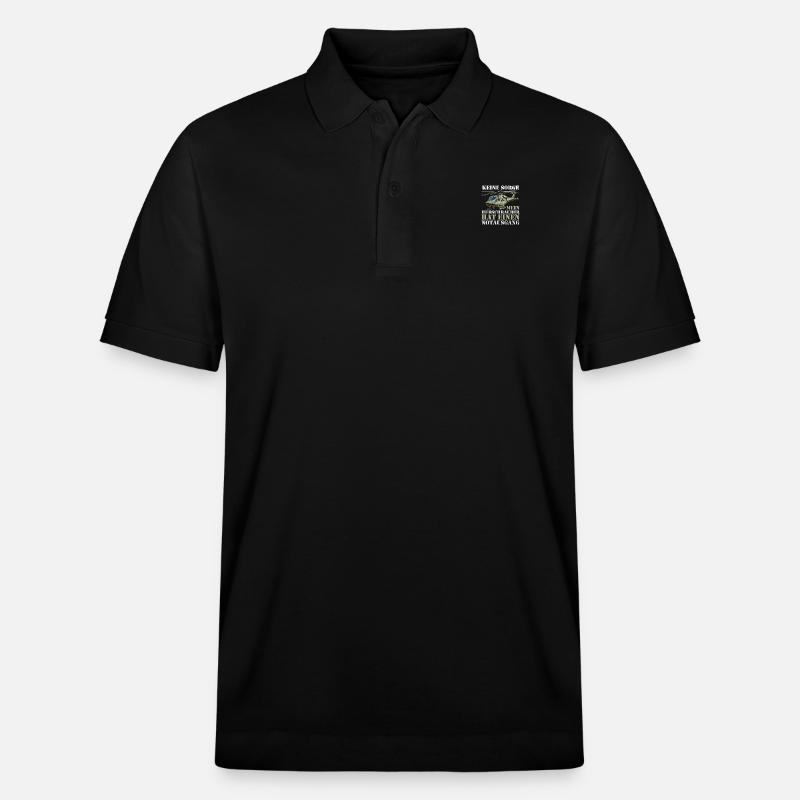 Pilot Helikopter Hubschrauber - Stanley/Stella Unisex Bio-Poloshirt PREPSTER - Schwarz