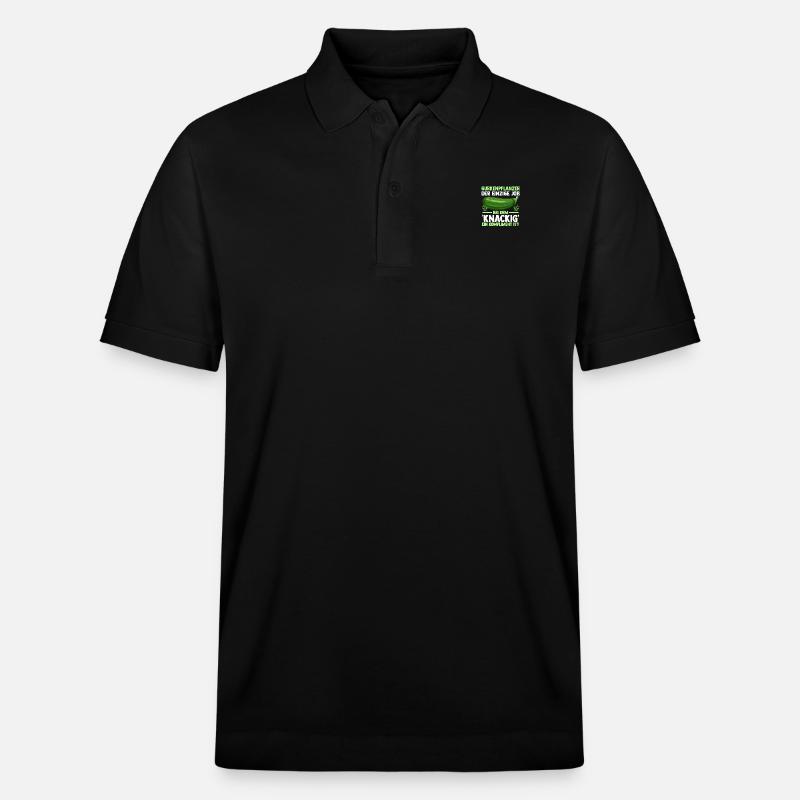 Jardinier Concombre Jardin fermier - Polo PREPSTER bio Stanley/Stella Unisexe - noir