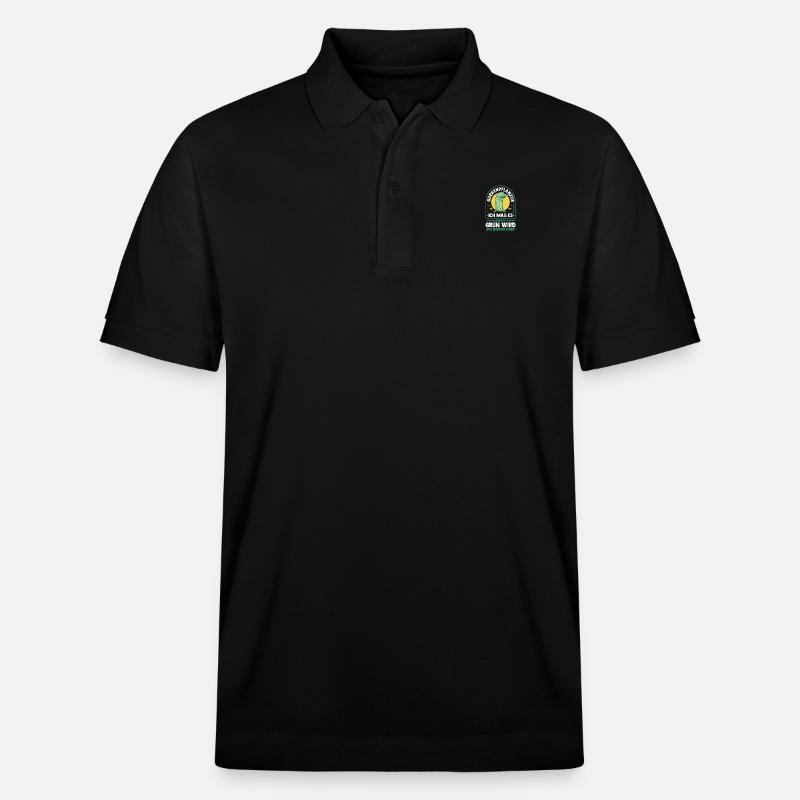 Jardinier Concombre Jardin fermier - Polo PREPSTER bio Stanley/Stella Unisexe - noir