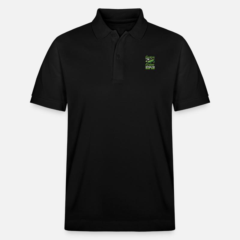 Jardinier Concombre Jardin fermier - Polo PREPSTER bio Stanley/Stella Unisexe - noir
