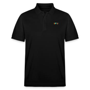 Büffel Rind Ochsen - Stanley/Stella Unisex Bio-Poloshirt PREPSTER - Schwarz - Vorne - Roxy (174cm) & Andy (188cm)