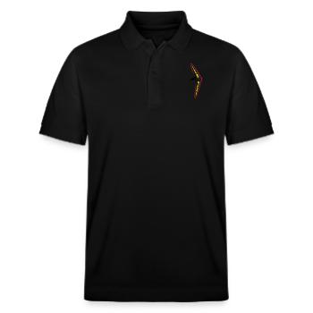 Hangglidingaction - Stanley/Stella Unisex Bio-Poloshirt PREPSTER - Schwarz - Vorne - Roxy (174cm) & Andy (188cm)
