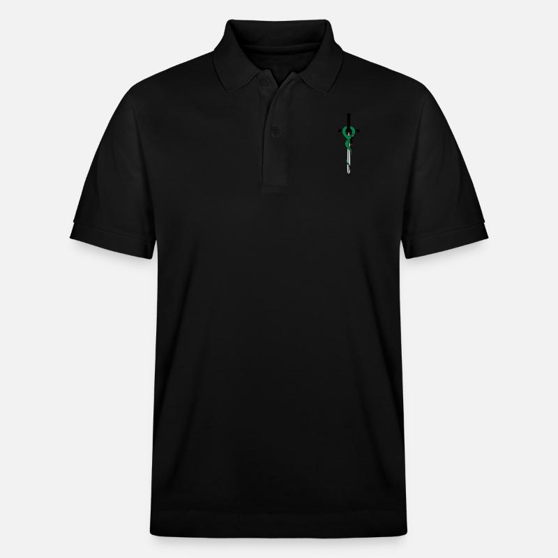 snake_with_sword - Stanley/Stella Unisex Bio-Poloshirt PREPSTER - Schwarz