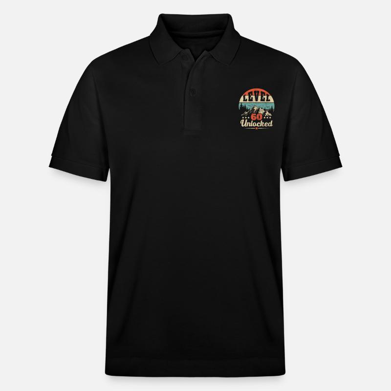Level 60 freigeschaltet - Stanley/Stella Unisex Bio-Poloshirt PREPSTER - Schwarz
