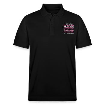 Oui, Mon Mari Est Routier Femme Humour Camionneur - Polo PREPSTER bio Stanley/Stella Unisexe - noir - Devant - Roxy (174cm) & Andy (188cm)