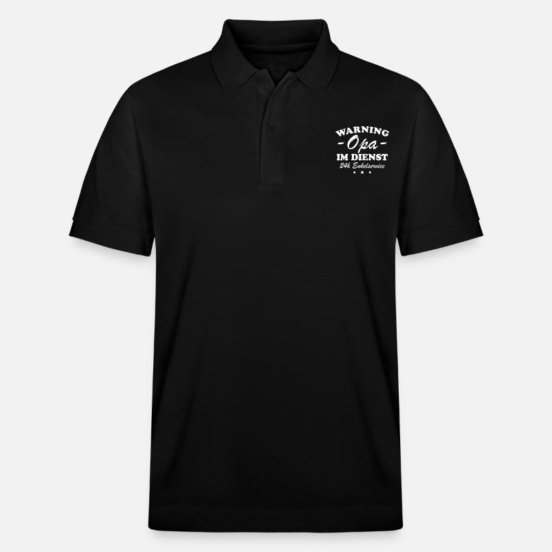 Opa im Dienst Geschenkidee - Stanley/Stella Unisex Bio-Poloshirt PREPSTER - Schwarz
