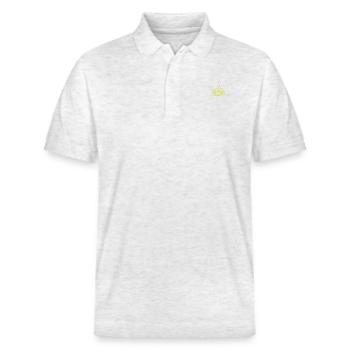 Islam Eid Mubarak - Stanley/Stella Unisex Organic Polo Shirt PREPSTER - heather white - Front - Roxy (174cm) & Andy (188cm)