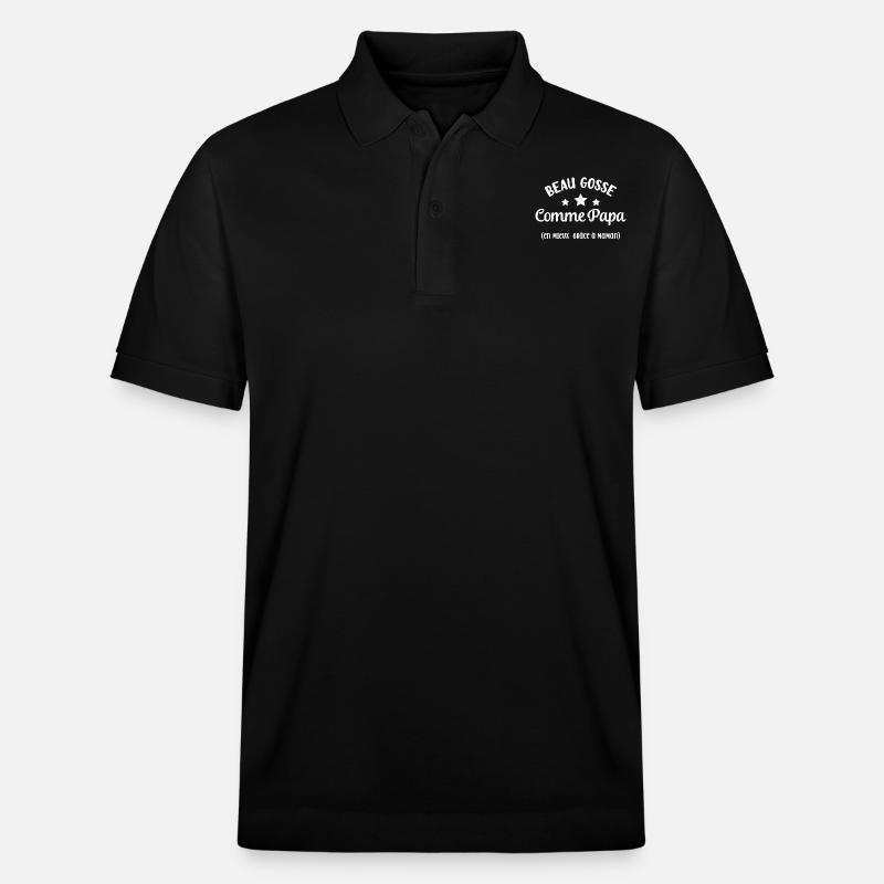 Beau gosse comme papa - Polo PREPSTER bio Stanley/Stella Unisexe - noir