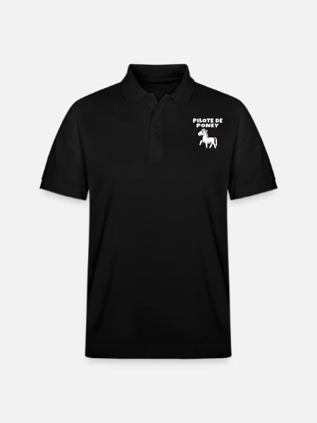 Pilote de poney - Polo PREPSTER bio Stanley/Stella Unisexe - noir