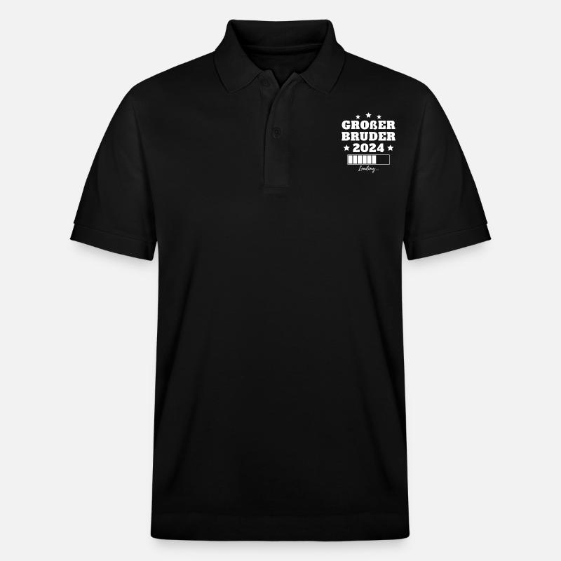 Großer Bruder 2024 Geschenkidee - Stanley/Stella Unisex Bio-Poloshirt PREPSTER - Schwarz