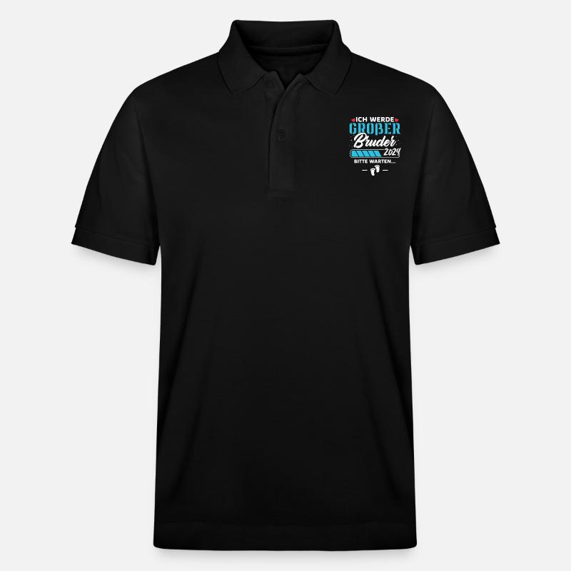 Ich werde Großer Bruder 2024 - Stanley/Stella Unisex Bio-Poloshirt PREPSTER - Schwarz