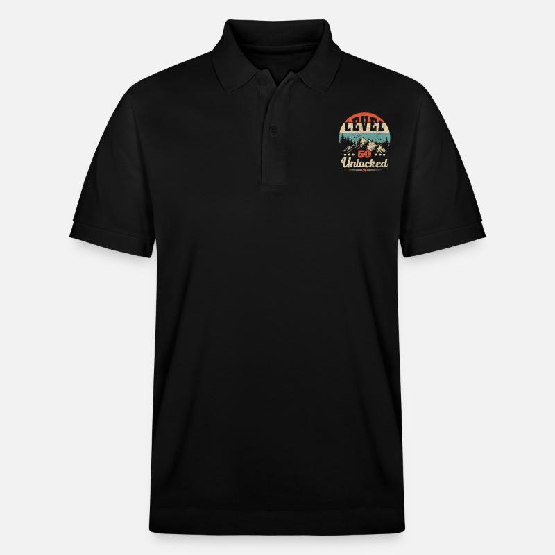 Level 50 freigeschaltet - Stanley/Stella Unisex Bio-Poloshirt PREPSTER - Schwarz