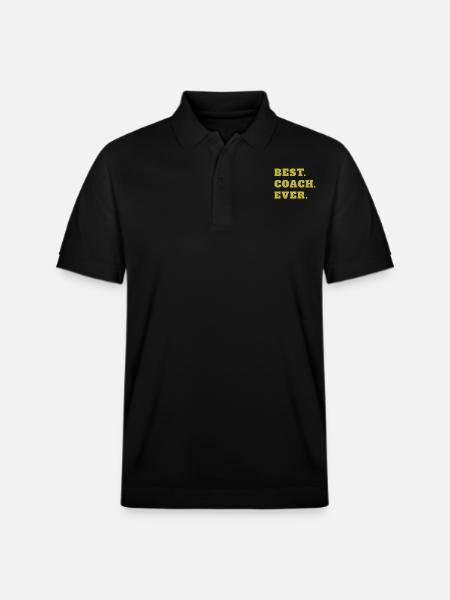 Best Coach Ever - Stanley/Stella Unisex Organic Polo Shirt PREPSTER - black
