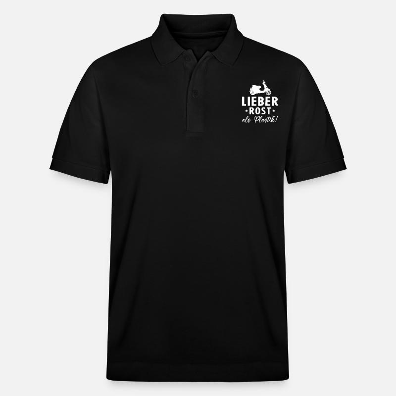 Lieber Rost als Plastic - Stanley/Stella Unisex Bio-Poloshirt PREPSTER - Schwarz
