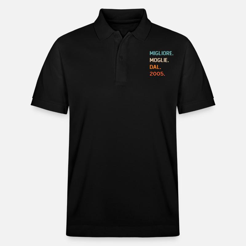 Ehefrau seit 2005 - Stanley/Stella Unisex Bio-Poloshirt PREPSTER - Schwarz