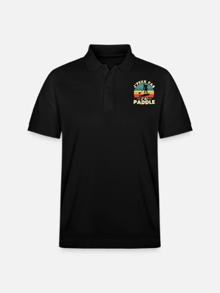 I can't I paddle - Stanley/Stella Unisex Organic Polo Shirt PREPSTER - black