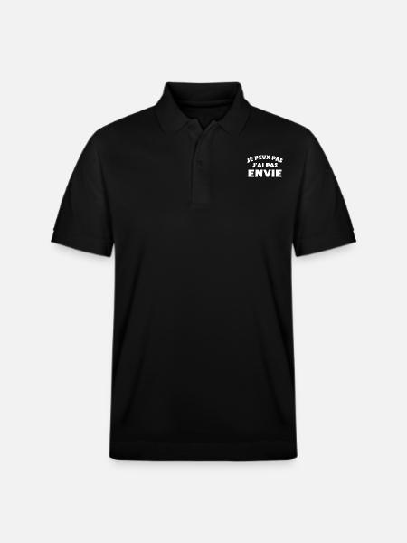 Je peux pas j ai pas envie humour - Polo PREPSTER bio Stanley/Stella Unisexe - noir