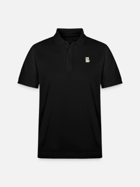 Persian cat - Stanley/Stella Unisex Organic Polo Shirt PREPSTER - black
