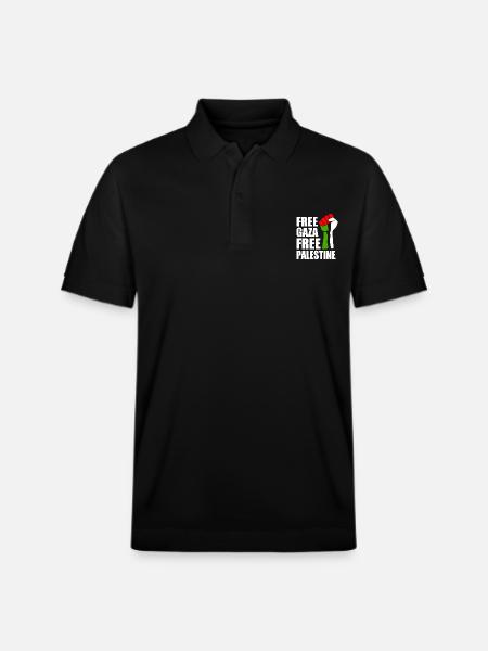 Free palestine - Stanley/Stella Unisex Organic Polo Shirt PREPSTER - black