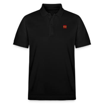 Truthahn Mama Mutter Truthahn - Stanley/Stella Unisex Bio-Poloshirt PREPSTER - Schwarz - Vorne - Roxy (174cm) & Andy (188cm)