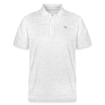 Paresseux Johannes - Polo PREPSTER bio Stanley/Stella Unisexe - blanc chiné - Devant - Roxy (174cm) & Andy (188cm)