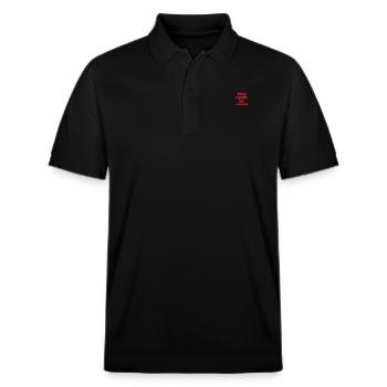 Johannes - Stanley/Stella Unisex Bio-Poloshirt PREPSTER - Schwarz - Vorne - Roxy (174cm) & Andy (188cm)
