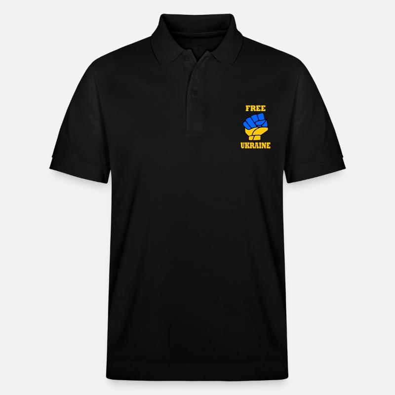 Free ukraine - Stanley/Stella Unisex Bio-Poloshirt PREPSTER - Schwarz