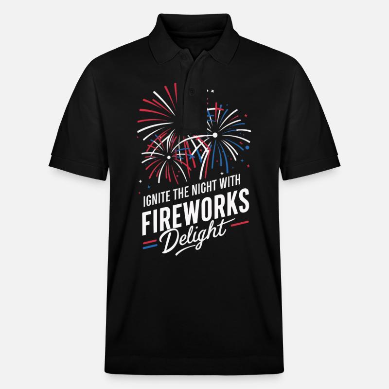 Pyrotechnics Fireworks Pyrotechnics - Stanley/Stella Unisex Organic Polo Shirt PREPSTER - black