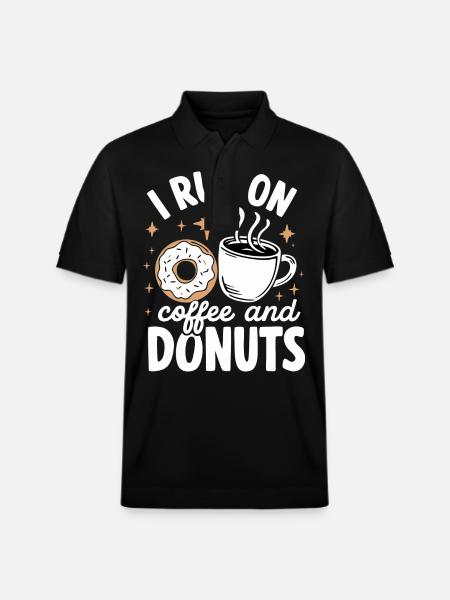 Donut Donuts Candy Bagel - Stanley/Stella Unisex Organic Polo Shirt PREPSTER - black