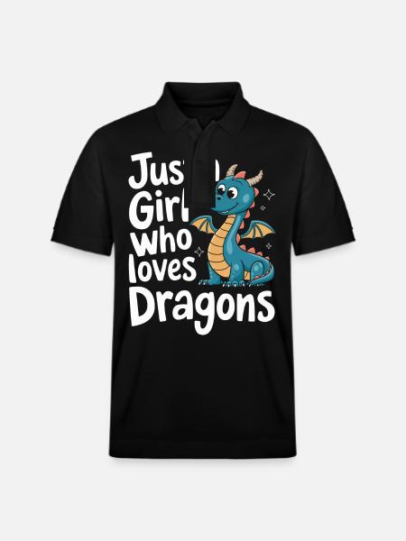 Dragon Mystic Dragon Fantasy - Stanley/Stella Unisex Organic Polo Shirt PREPSTER - black