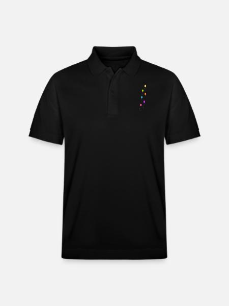 Bunte Luftballons - Stanley/Stella Unisex Bio-Poloshirt PREPSTER - Schwarz