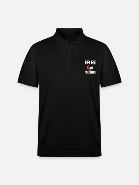 Free palestine - Stanley/Stella Unisex Organic Polo Shirt PREPSTER - black