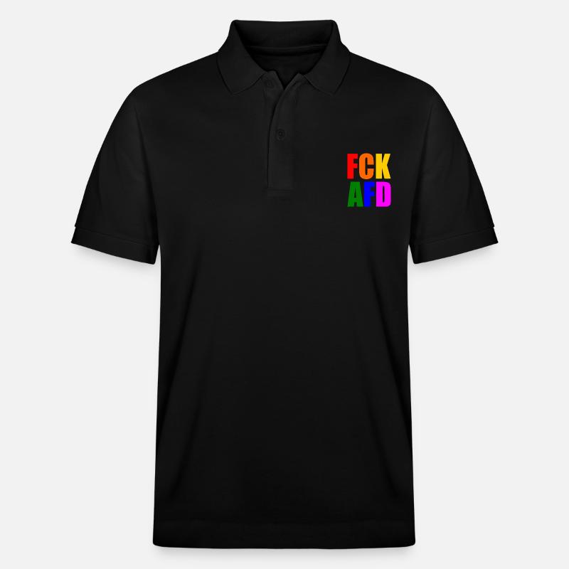 Fck afd - Stanley/Stella Unisex Bio-Poloshirt PREPSTER - Schwarz