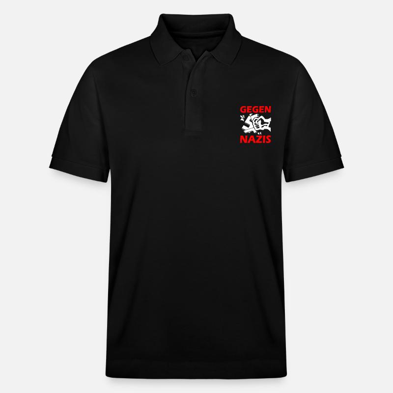 Contre le poing des nazis - Polo PREPSTER bio Stanley/Stella Unisexe - noir