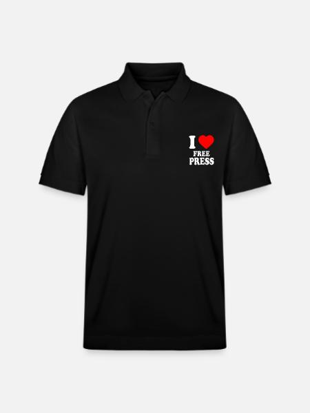 i love free press - Stanley/Stella Unisex Organic Polo Shirt PREPSTER - black