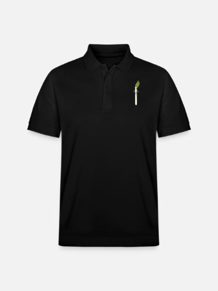 funny leek - Stanley/Stella Unisex Organic Polo Shirt PREPSTER - black