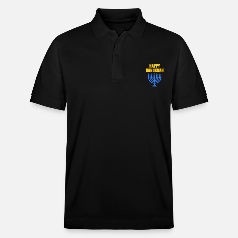 HAPPY HANUKKAH - Stanley/Stella Unisex Bio-Poloshirt PREPSTER - Schwarz